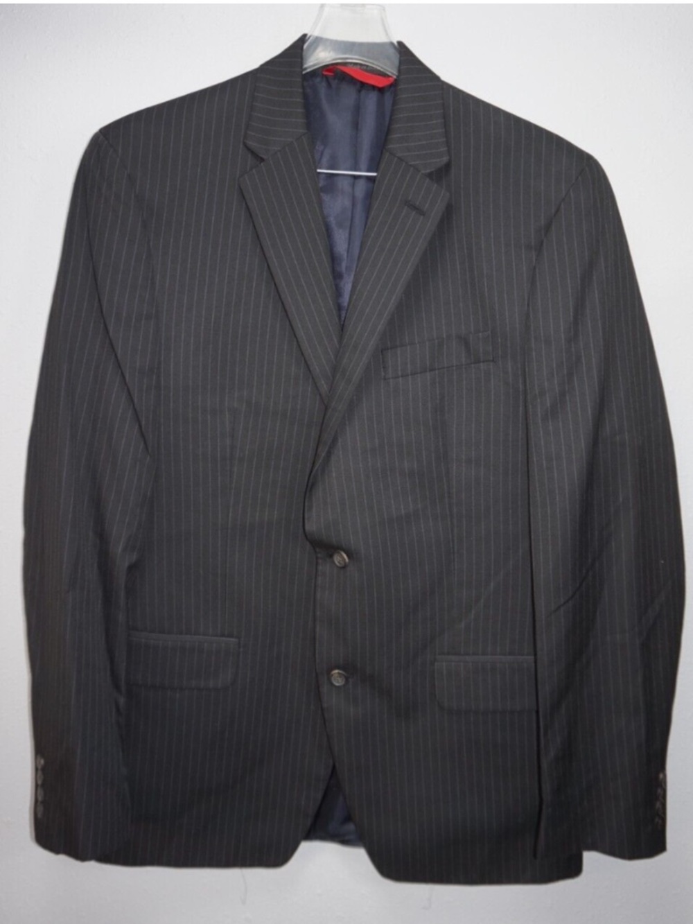 Chaps Dark Navy Pinstripe Men's Blazer Jacket